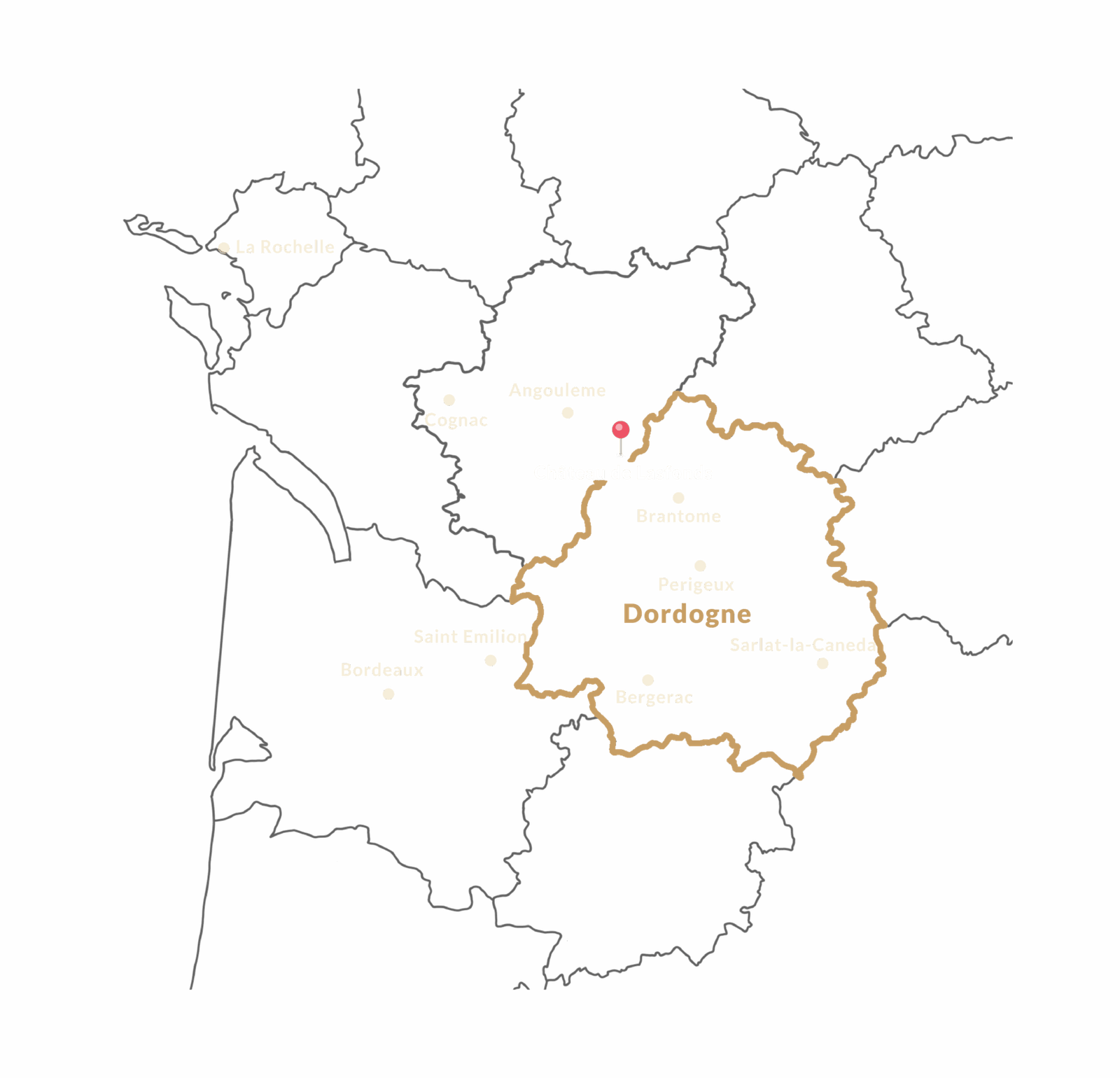 The dorgogne in the castle map