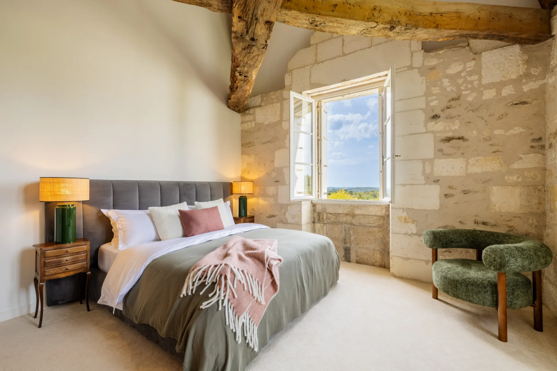 Cozy kitchen and dining area in Lavender Cottage