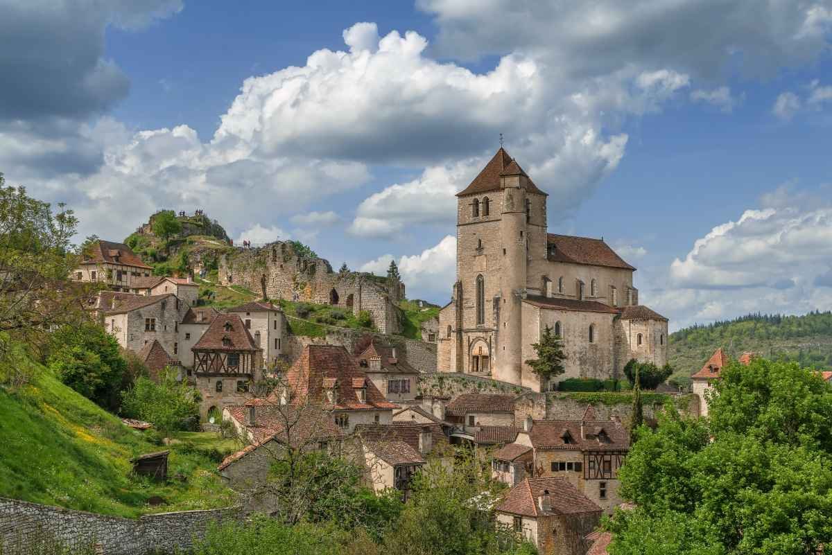 View of Saint-Cirq-Lapopie, France
