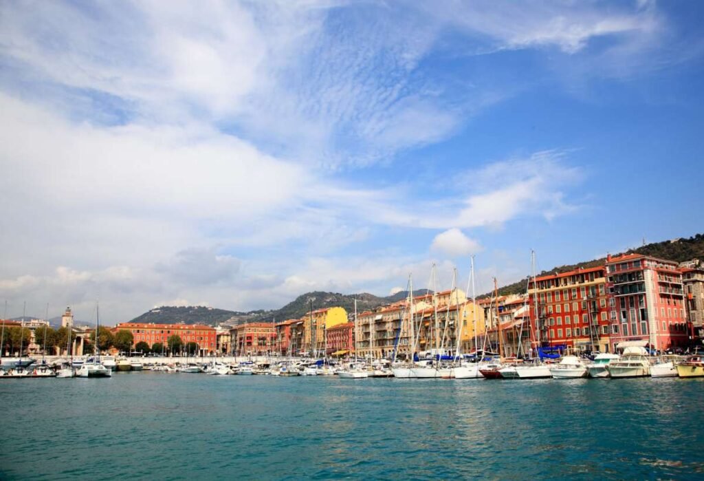 The harbor in the city of Nice France