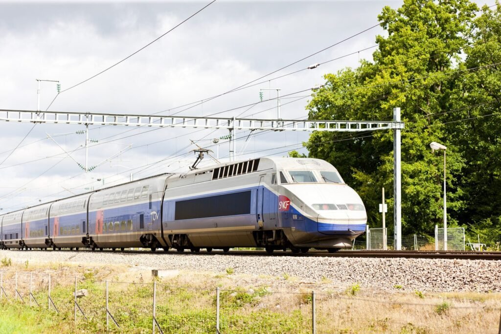 train of TGV, Burgundy, France