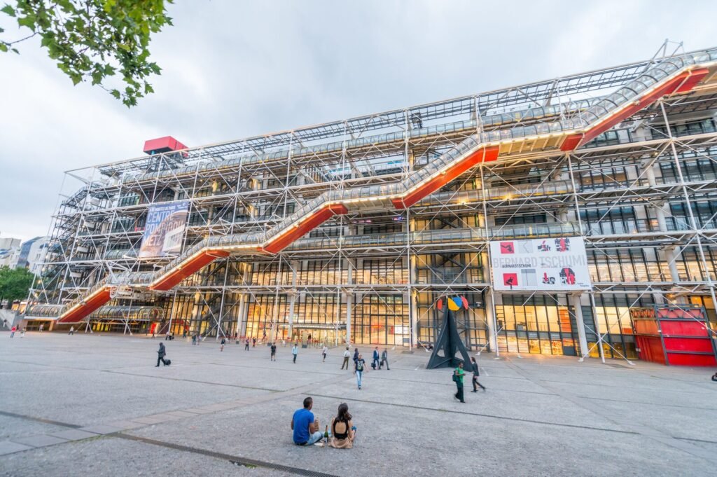 The Pompidou cultural center in Paris, France.