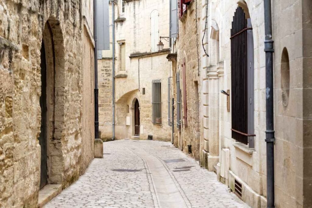 alley in Uzes, South of France