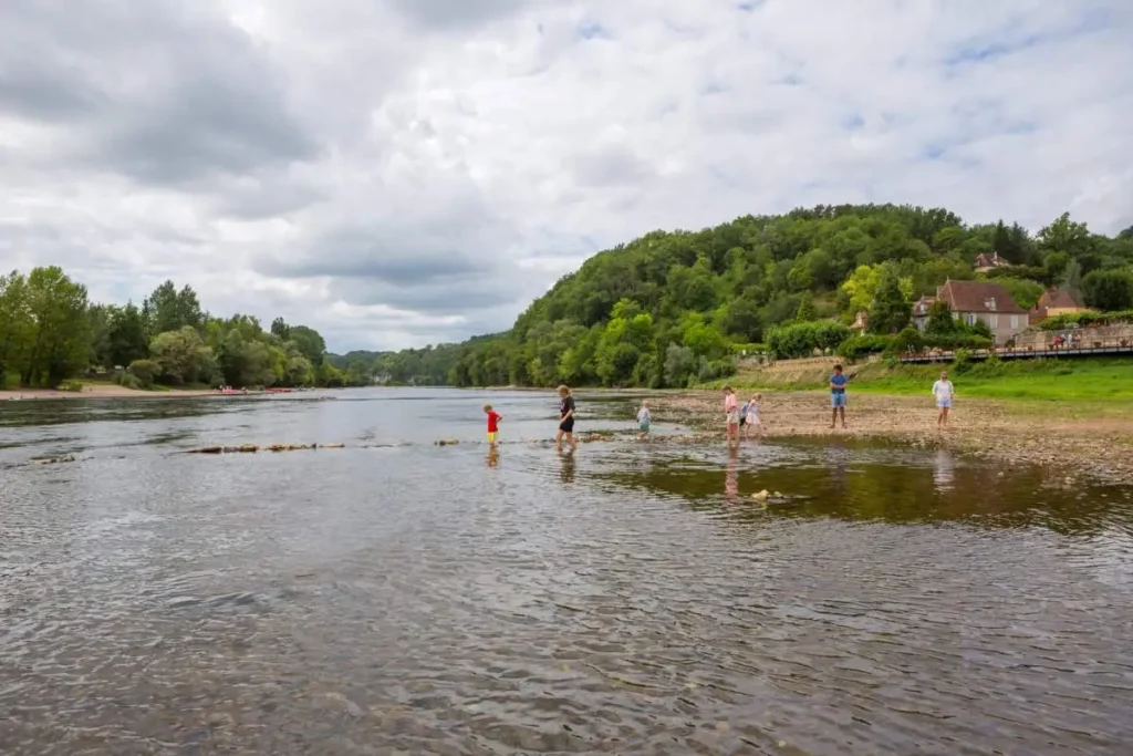Dordogne River meeting Vezere River at Limeuil